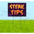 thumbnail image 1 of Steak Tips (18" x 24") Yard Sign, Includes Metal Step Stake, 1 of 6