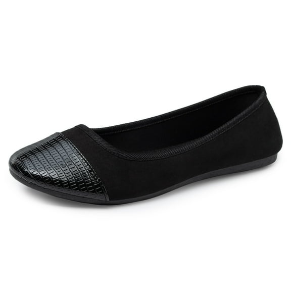 Alpine Swiss Kelly Women’s Ballet Flats | RUNS SMALL SIZE UP | Comfortable Dress or Casual Shoes | Two Tone Cap Toe Slip On Flats | Anti-Slip Sole