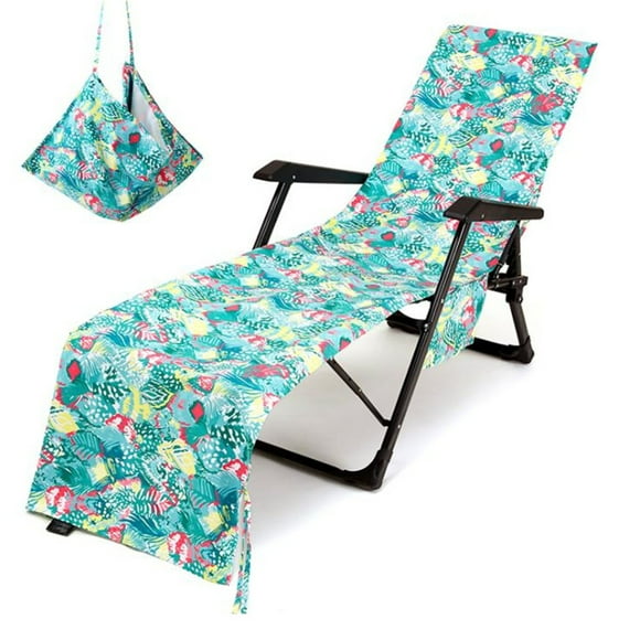 Usmixi Beach Chair Cover Printed Beach Towel Polyester Cotton Chair Towel