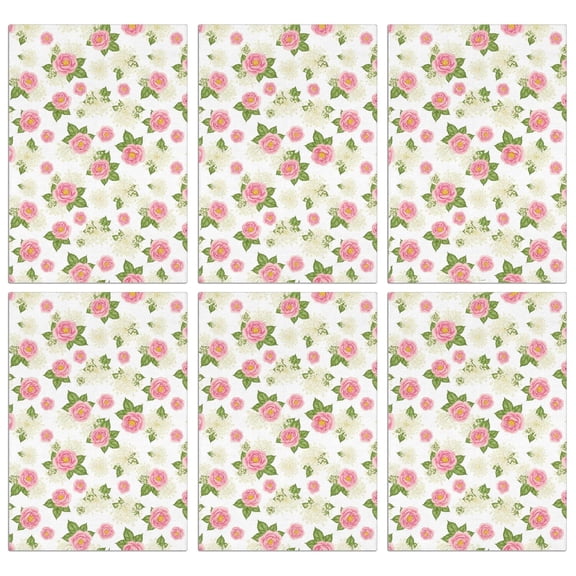 2 Pcs Pioneer Flower Floral Print Pattern Kitchen Towels, Funny Microfiber Dish Towel Set, 18" X 26" Tea Towels