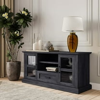 BELLEZE Rustic Modern TV Stand - Trussati (Rustic Gray)