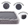 thumbnail image 6 of WATANIYA Large Plush Orthopedic Dog Bed, Washable Cover with Non-Slip Bottom Pet Bed, Grey, 6 of 7