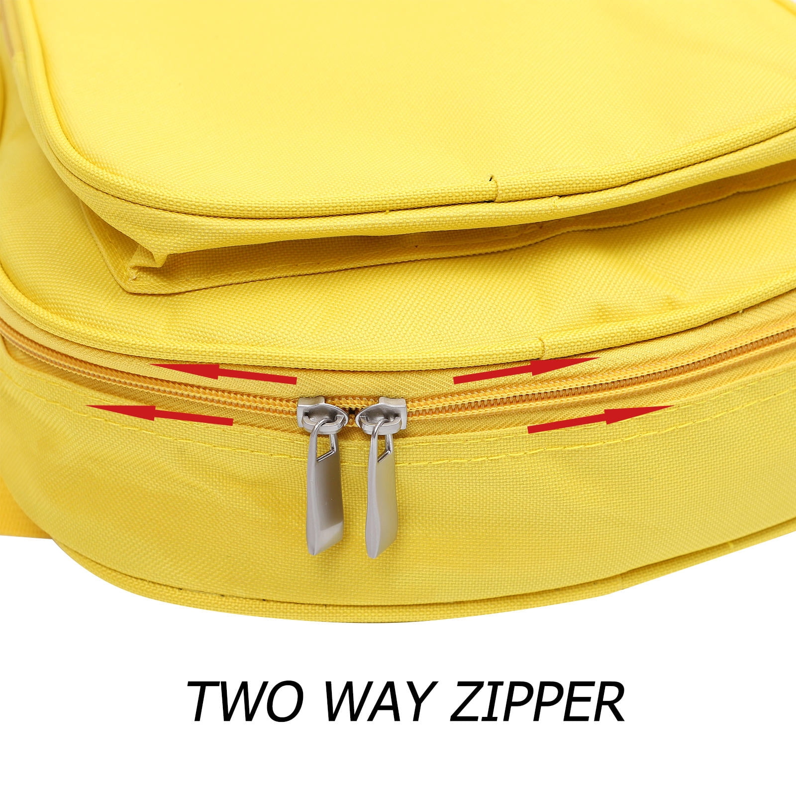 DEEPCRAFF Yellow Portable Canvas Ukulele Bag with Padded Comfortable Material, Includes 1Pc Storage Pouch for Travel