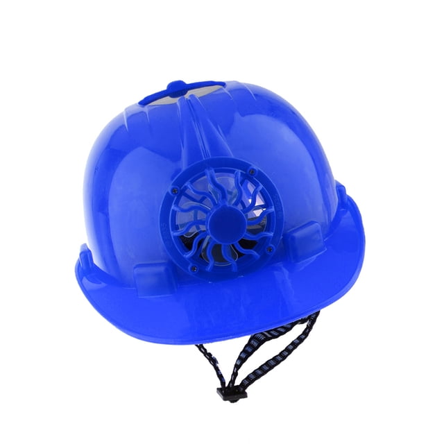 La Cabeza Solar Del Sombrero Del Casquillo Del Trabajo Del Casco De Seguridad Accionada Protege Con El Ventilador De Enfriamiento Azul Sunnimix Casco de trabajo Safty