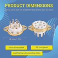thumbnail image 4 of 4PC 8 Pin Ceramic Socket Tube Top Vacuum Octal Value For KT88 EL34 6V6 6650 274B, 4 of 5