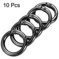 thumbnail image 3 of Unique Bargains Black Round Zinc Alloy Spring Gate O Ring Snap Clip Buckle, 10 Pack, 3 of 5