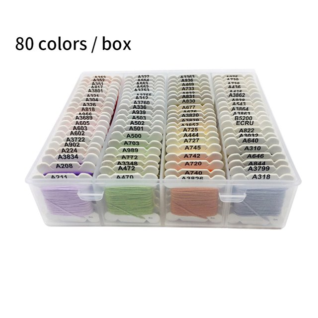 Kit de hilo de bordar de algodón, bobinas de punto de cruz, hilo de hilo, manualidades, suministros de cordón de costura Diy, Color aleatorio kenally HA8295-00B