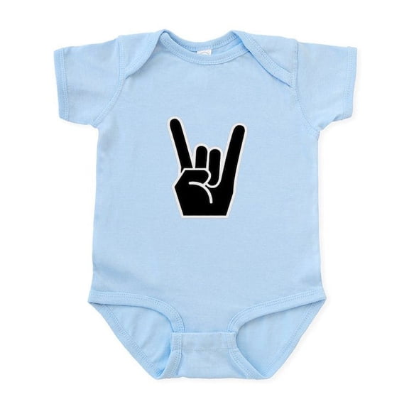 CafePress - Rock Finger Symbol Infant Bodysuit - Baby Light Bodysuit, Size Newborn - 24 Months