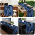 thumbnail image 6 of Navy Blue Marble Table Runner 60 Inches Long, Abstract Modern Golden Geometric Kitchen Coffee Dining Table Decoration for Home Party Birthday Wedding Home Decor 13x60 Inches, 6 of 8