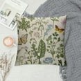 thumbnail image 2 of COMIO  Floral Spring Pillow Covers, Herbs and Wild Flowers Botanical Plants Throw Pillow Cases Sage Green Floral Vintage Outdoors Decor for Home Bed Car Couch, 2 of 5