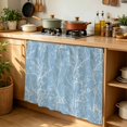 thumbnail image 5 of Blue Botanical Cabinet Curtains 35"W x 35"L, Vintage Floral Plants Branch Sink Skirt for Bathroom Vanity Kitchen Self Adhesive, Dust-Proof Privacy Curtain for Shelves Closet Laundry Room Pantry, 5 of 9