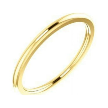14k Yellow Gold 1.5mm Polished Comfort Fit Band Ring - 1.5 Grams - Size 7