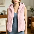 thumbnail image 2 of Puntoco Women's Striped Fleece Hoodie Warm Fleece Jacket Loose and Fleece Pink M, 2 of 8