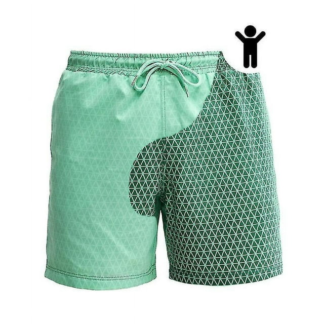 Magical Change Color Beach Shorts Child Swimming Trunks Swimwear Quick Dry Bathing For Boy