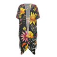 thumbnail image 2 of SCRAWLGOD Dragonfly Floral Moon Print Beach Cover Ups for Women Loose Open Front Bathing Suit Cover Up Lightweight Quick Dry Swimsuit Coverup for Pool Party, 2 of 6