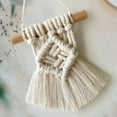 thumbnail image 5 of 1 PC Mini Macrame Wall Hanging Cute Macrame Ornaments Decor Handmade Woven Tapestry Tassel Boho Art Woven Decor for Apartment Room Home Office Decoration Gifts, 5 of 5