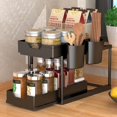 thumbnail image 2 of Under Sink Organizers Kitchen Storage Rack Rust Prevention Under Kitchen Pull-Out Sink Organizers And Storage For Closets Kitchen Bathroom Double-layer pull-out upper, 2 of 5