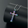 thumbnail image 5 of Personalize Vintage Cross Pendant Necklace for Cremation Ashes Holder Keepsake Memorial Jewelry Necklace for Ashes of Loved One, 5 of 9