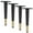 Black-Gold, variant on 12 inch Metal Furniture Legs, Btowin VCF 4Pcs Gold Mid Century Modern Round Straight Tapered Furniture Feet Brushed Nickel Finish for Cabinet Sofa Table Bed