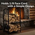 thumbnail image 4 of Sunnydaze 29.25" Indoor or Outdoor Steel Firewood Log Holder with 4-Piece Tool Set, 4 of 13