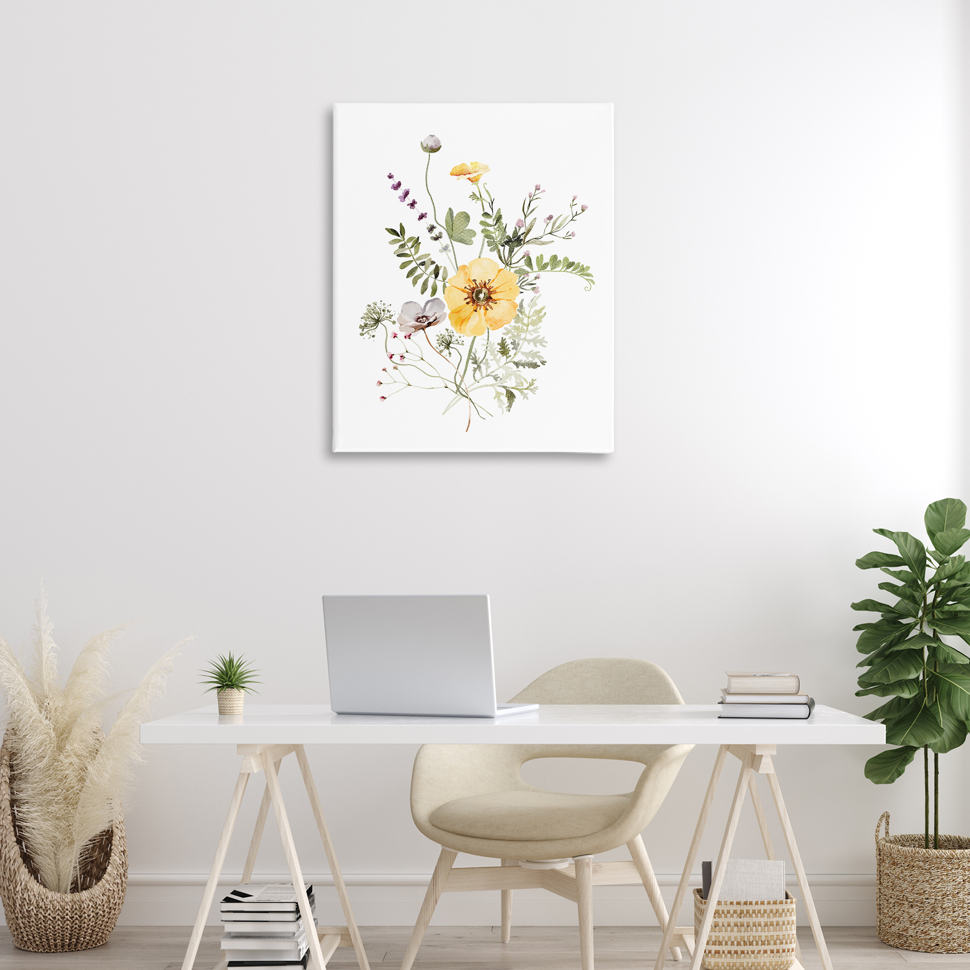 Gardening Herb Blooms Canvas Wall Art, design by Lettered and Lined