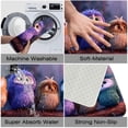 thumbnail image 3 of 1pc Four Owls Pattern Absorbent Non-Slip Bathroom Thickened Flannel Rug Decor,Soft,Quick Drying,Suitable For Indoor/outdoor Use,Bathrooms,Bedrooms,Kitchens,Terrace,Laundry Rooms,16"x24", 3 of 9