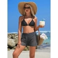 thumbnail image 3 of Charmo Womens Solid Mesh Swim Shorts High Waist Swimsuits Bottoms, 3 of 7