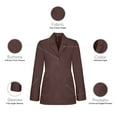 thumbnail image 4 of Panda Uniform by HeedFit Women's 29" Tailored Lab Coat – 8XL Chocolate, 4 of 6