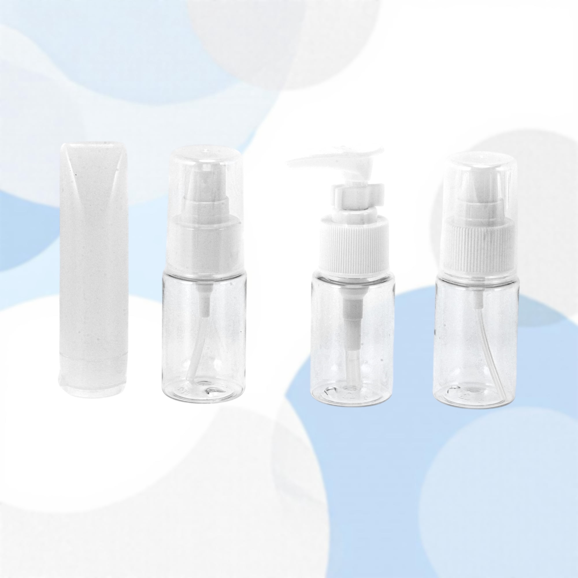 Unique Bargains Portable Travel Container Set 4 Pcs White