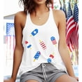 thumbnail image 5 of American Flag Tank Top Women: Glitter 4th of July Sleeveless Tee Patriotic Shirt Memorial Day Summer Vest Tops, 5 of 7