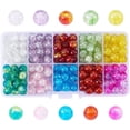 thumbnail image 1 of 180 piezas de cuentas redondas de vidrio soplado artesanales de 8 mm en 10 colores para pulseras (a granel), 1 of 9