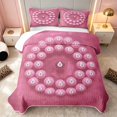 thumbnail image 2 of Erosebridal Lucky 8 Twin Quilt Set Blush Twin Coverlet Set, Blush Circle 2-Piece 1 Bedspread and 1 Pillowcase, 2 of 7