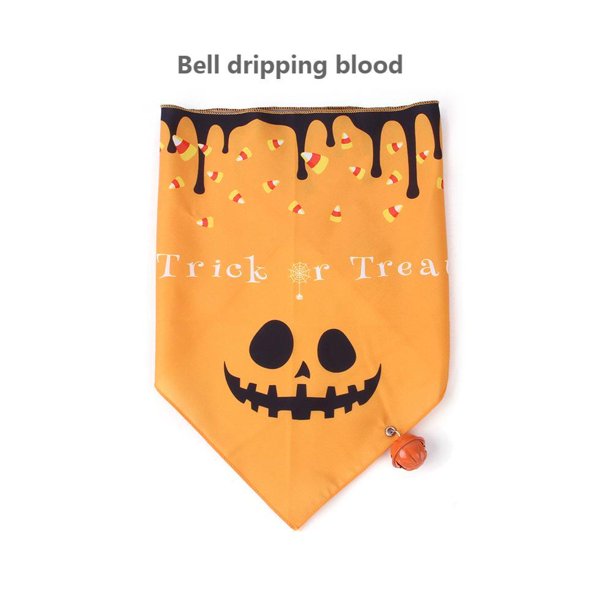 Halloween Design Dog Kerchief Scarf Triangle Bibs Pet Scarf For Dogs Cat Decorative Towel