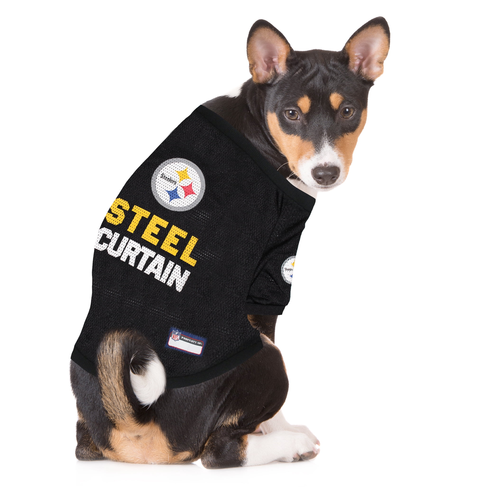 Black Pittsburgh Steelers NFL Novelty Dog Jersey