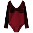 thumbnail image 5 of Girls' Solid Color Long Sleeved Round Neck Dance Practice Uniform Medium And Large Children's Jumpsuit, 5 of 5