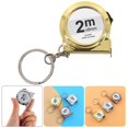 thumbnail image 2 of 2M Miniature Tape Measure ABS Carbon Steel Keychain Portable Measuring Tool for Home Office Car DIY Projects Daily Use Silver, 2 of 4