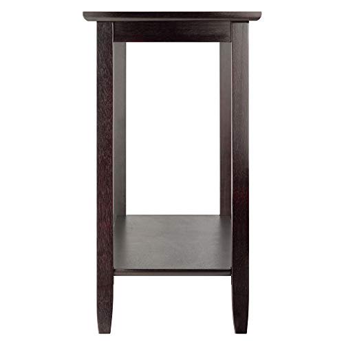 Consola Génova rectangular con vidrio y estante(92450) Winsome 92450