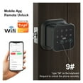 thumbnail image 3 of Smart Lock for Wi-Fi Fingerprint lock Wooden door Electronic Lock Keyless entry Fingerprint/Password/Card/Key/App ,Flexible Password Options, 3 of 5