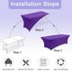 thumbnail image 3 of Mantel ABCCANOPY de spandex morado de 6 pies para mesa rectangular, 3 of 6