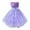 Purple, variant on Mercatoo 3 to 10 Years Girls' Dress Spring/Summer Solid Color Sleeveless Sequins Flower Mesh Dress 𝐏𝐚rty Birthday School Dress
