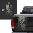 thumbnail image 2 of Soldier Retired Enlisted Man Veteran Fighter U.S. Army USAF USMC Distressed American USA US Flag Truck Tailgate Vinyl Decal Fits Most Pickup Trucks - Military Sticker (11"x20", Silver Gray (Metallic)), 2 of 8