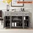 thumbnail image 2 of RichYa 47.2'' Sideboard Buffet Cabinet with 3 Drawers & 4 Doors, Coffee Bar for Kitchen, Dining Room Chest, 2 of 7