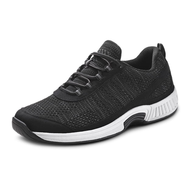 Orthofeet Zapatos Ortopédicos Para Caminar Para Hombre Lava Black
