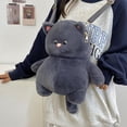 thumbnail image 3 of Mochila de peluche de , bolsa de hombro para mujeres, niñas y niños, para ir de compras o fiestas. Gris, 3 of 8