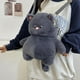 thumbnail image 3 of Mochila de peluche de , bolsa de hombro para mujeres, niñas y niños, para ir de compras o fiestas. Gris, 3 of 8