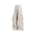 thumbnail image 4 of Pincandy Women's Multi-Pocket Drawstring Casual Pants, Breathable Solid Color, High Waist Elastic Waistband, Outdoor & Daily Wear, 4 of 7