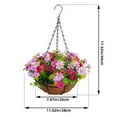 thumbnail image 6 of Kripyery Spring Simulation Flower Hanging Basket No Need Water Non-fading Beautiful Realistic Home Decoration Artificial Flowers Hanging Pot Decoration, 6 of 8