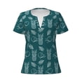 thumbnail image 4 of Wukai Tropical Pineapple Casual V-Neck Graphic Tees for Women: Lightweight and Breathable Summer Tops with Stylish Design-X-Large, 4 of 8