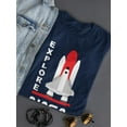 thumbnail image 3 of NASA Nasa Shuttle Explore Shaped T-Shirt Women -NASA Designs, Female Large, 3 of 4