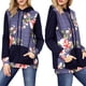 thumbnail image 1 of Sudadera con Capucha Floral Manga Larga Moda Casual Apariencia Atractiva Mujer METRO, 1 of 8